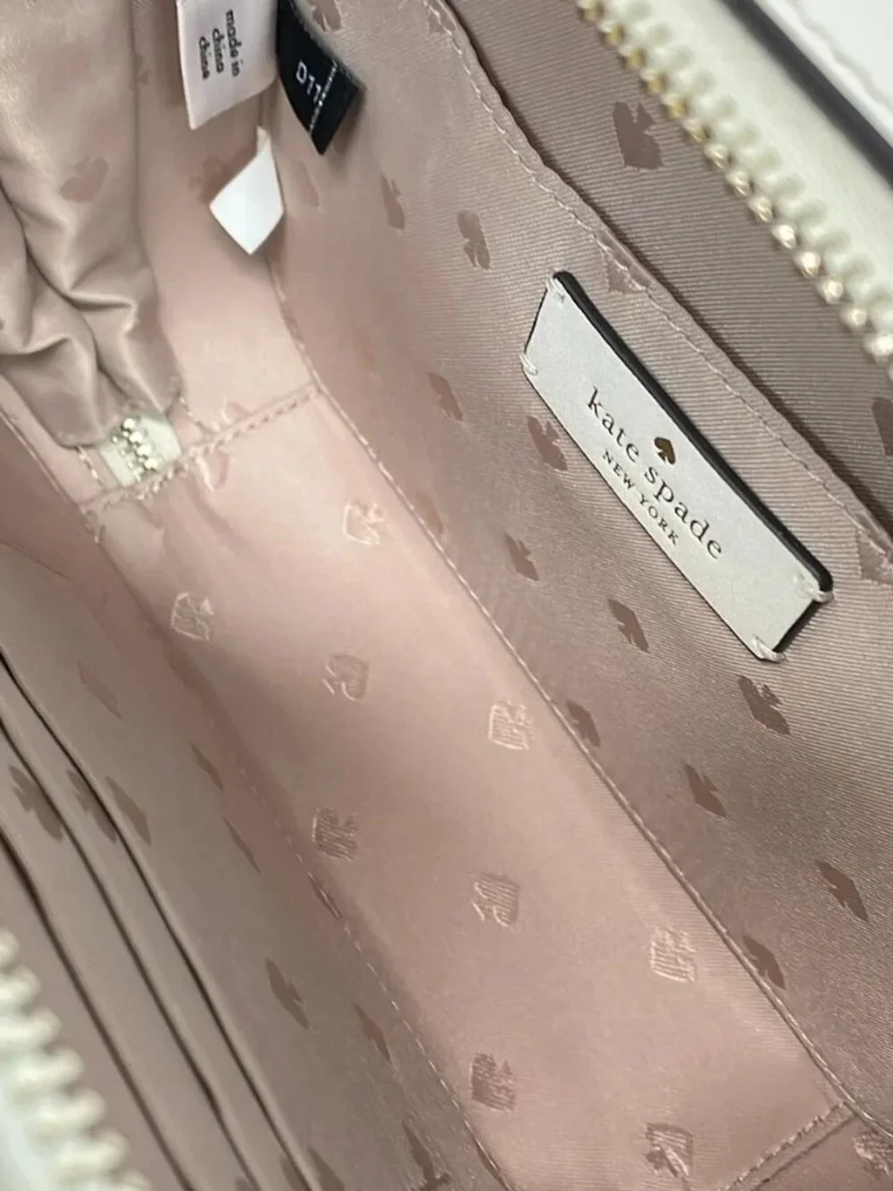 Kate spade K7348 Light Brown White Rattan Leather Handbag